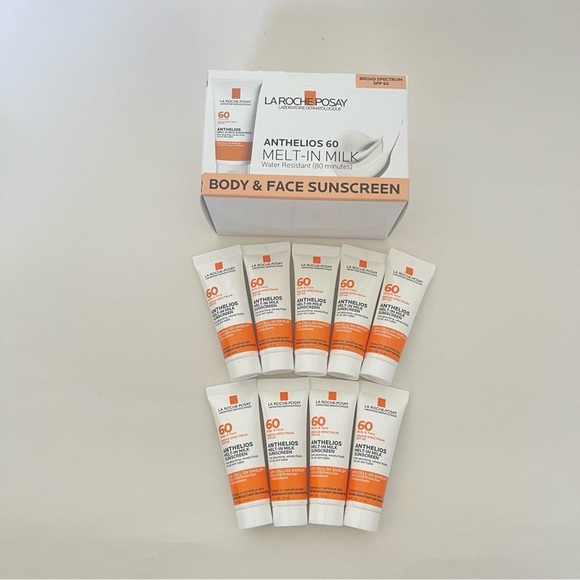 La Roche Posay Anthelios 60 Melt-in Milk Body Face Sunscreen Box of 10 0.5fl oz. - Picture 1 of 9